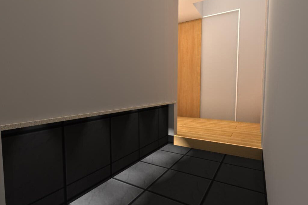 旅館のような情緒ある玄関