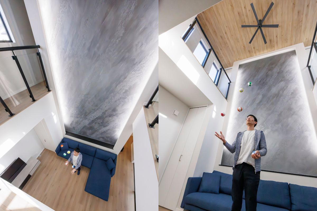 夫婦で共通の趣味を楽しむ、バイクガレージ＆防音室のある家